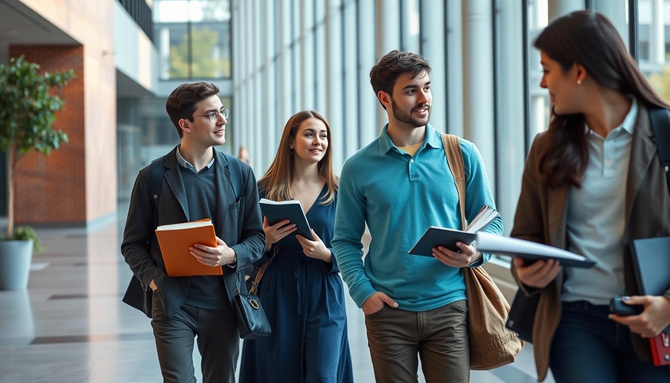 Modern university campus for students